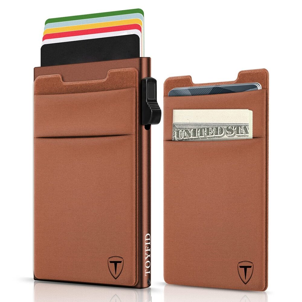 7099 Slim Wallet and ,Pop Up Credit Card Wallet Metal Minimalist Cards